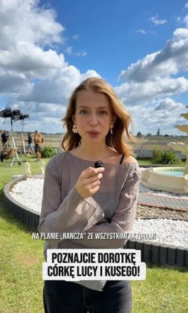 Karolina Ludwiniak na planie "Rancza"