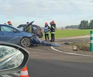 Dziękonie. Zderzenie dacii z toyotą, dwie osoby ranne [ZDJĘCIA]