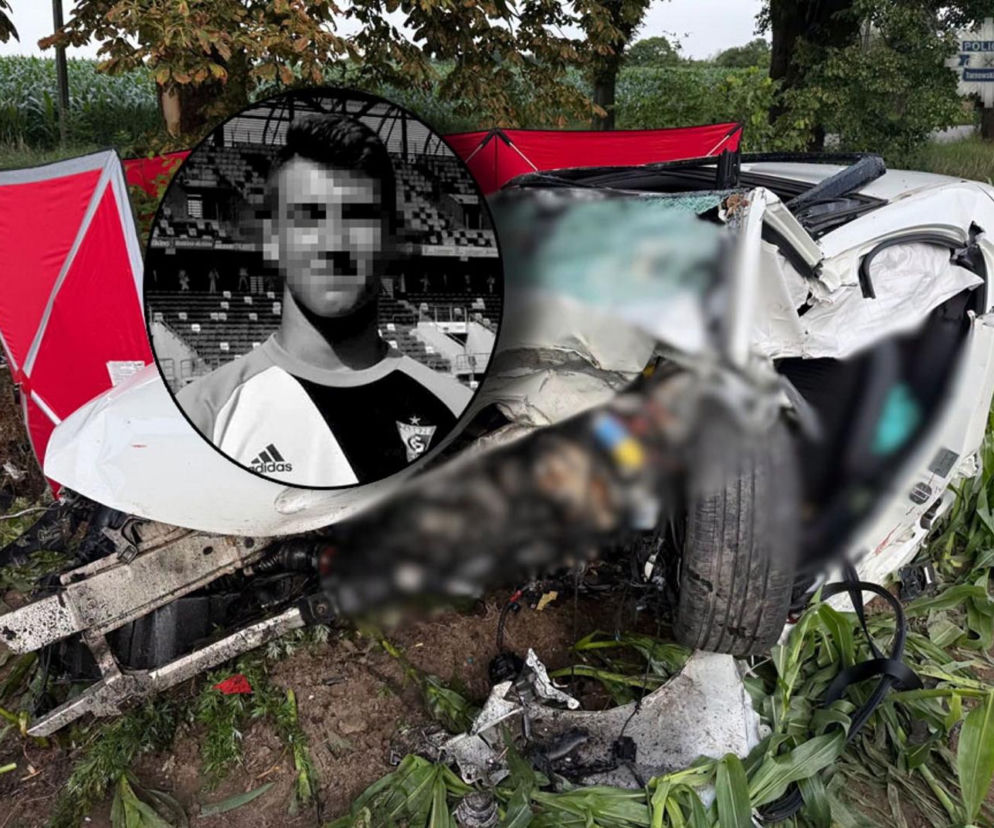 Tragiczny wypadek w Świętoszowicach. Mercedes wbił się w drzewo, nie żyją dwaj kuzyni