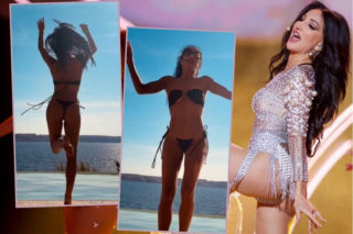 Justyna Steczkowska szaleje w kusym bikini! Cieniutkie sznureczki cudem utrzymały wszystko w miejscu