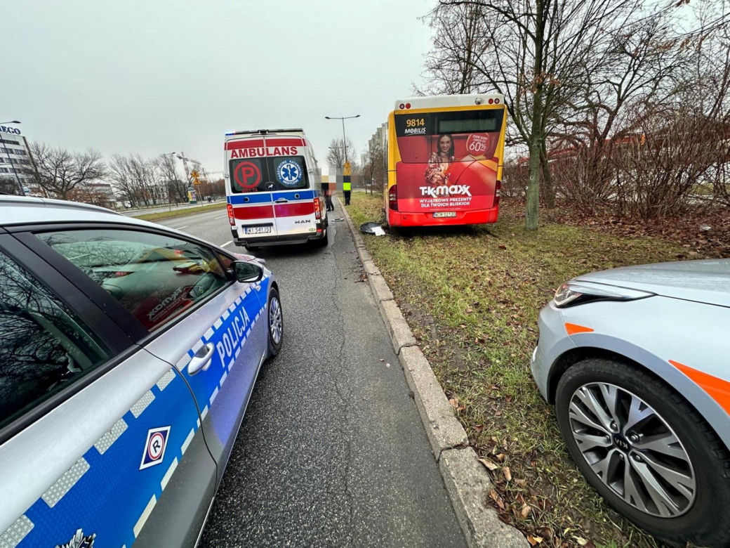 Wypadek autobusu na Ursynowie