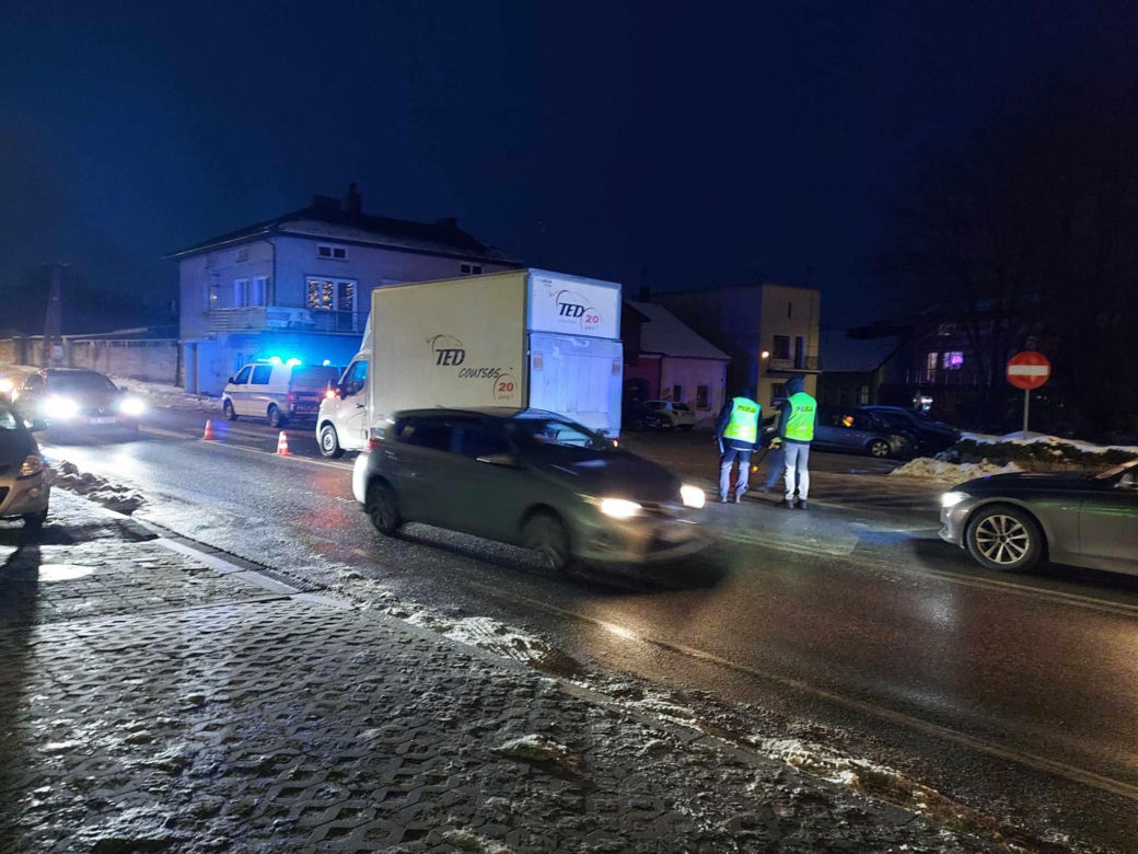Potrącenie pieszego w Wąchocku