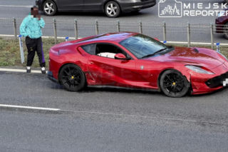 Norweg rozbił Ferrari za 1,5 mln zł i jeszcze dostał mandat. Kraksa na S2