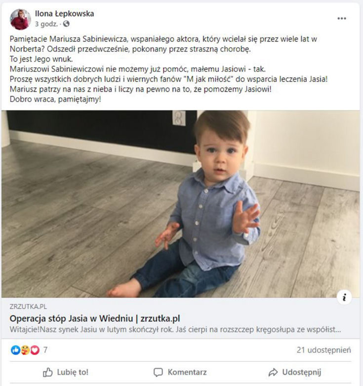 Ilona Łepkowska o zrzutce