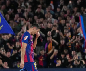 Robert Lewandowski po pożegnalnym meczu na stadionie Barcelony