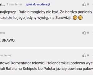 Pierwsze komentarze internautów po występie Rafała Brzozowskiego na Eurowizji 2021