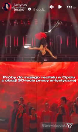 Steczkowska na próbach przed Opolem