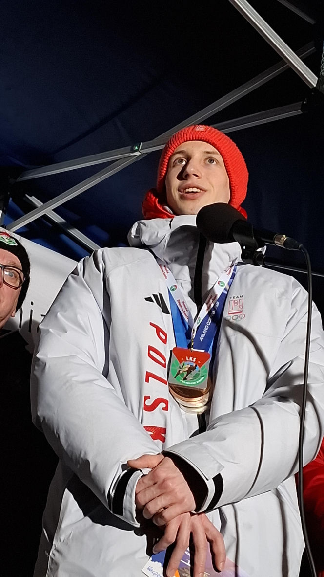 Powitanie Kacpra Tomasiaka w Bystrej 18.02.2026