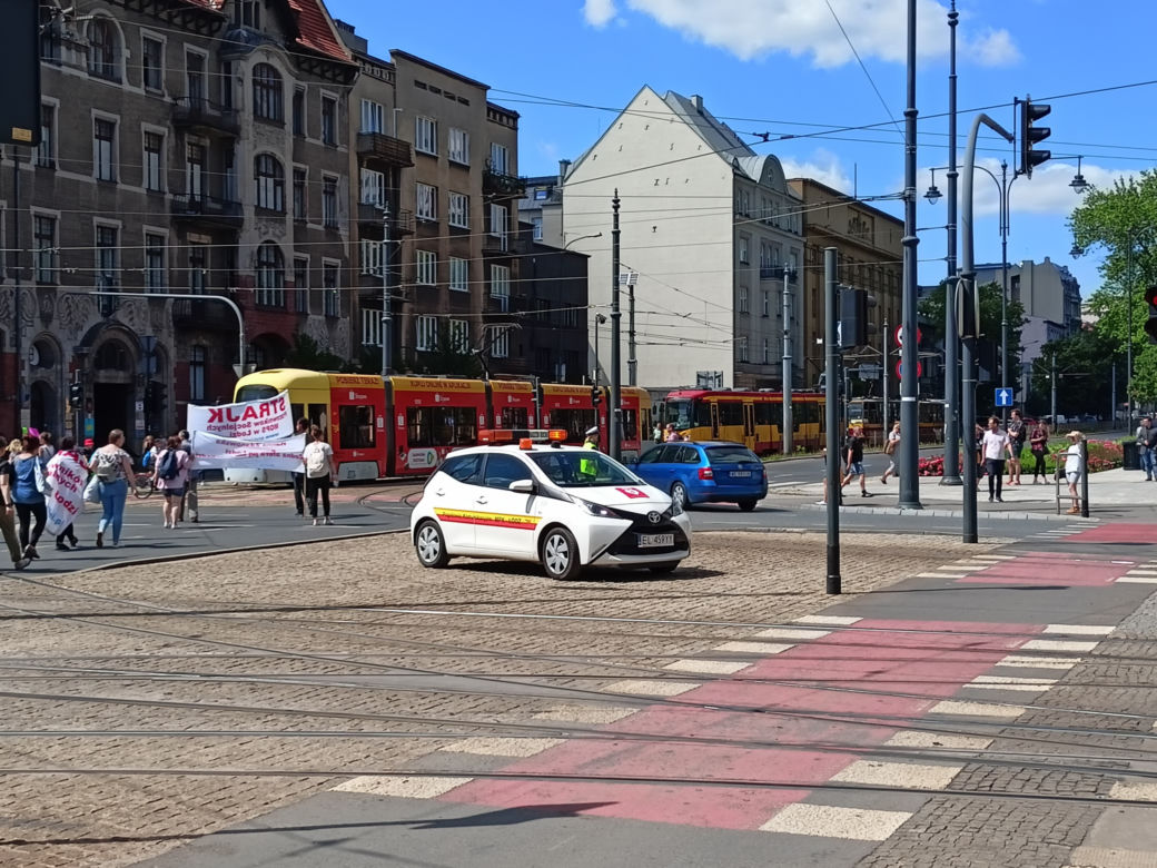 Strajk MOPS Łódź 22.06.