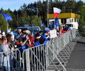 Protest medyków na granicy polsko-niemieckiej w Lubieszynie