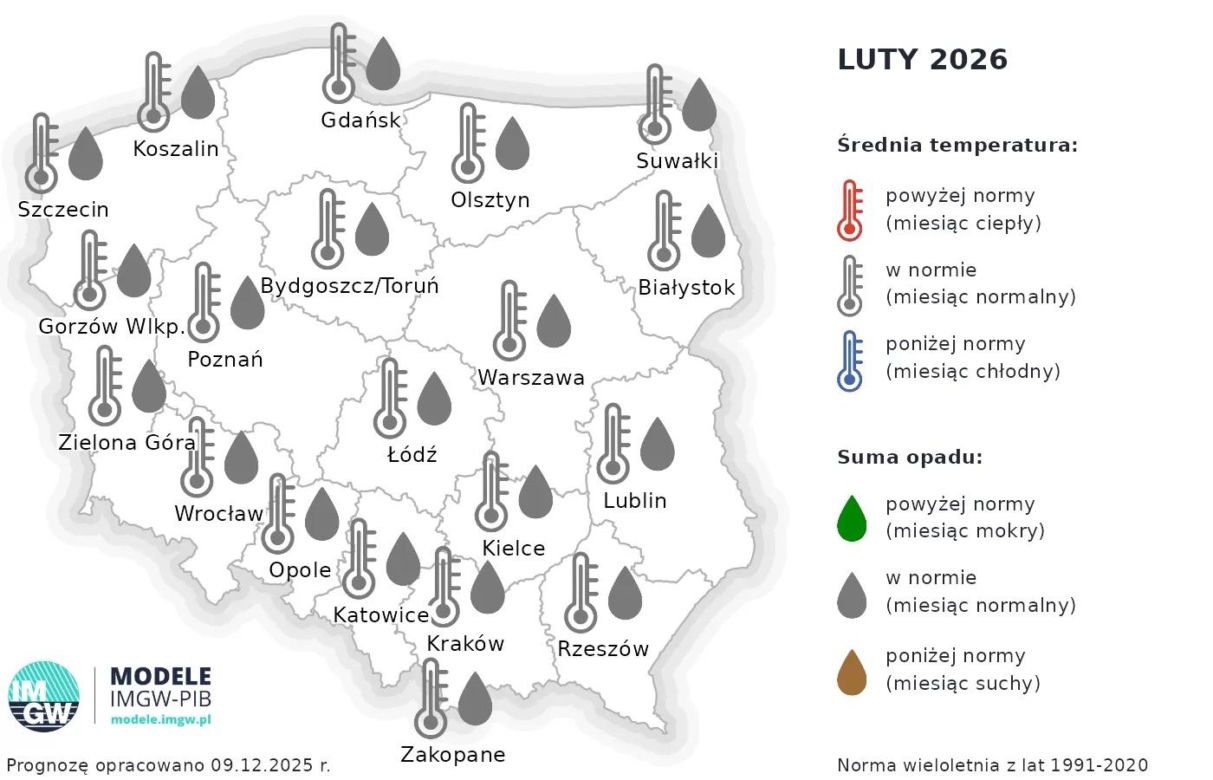 Pogoda długoterminowa na 2026 rok