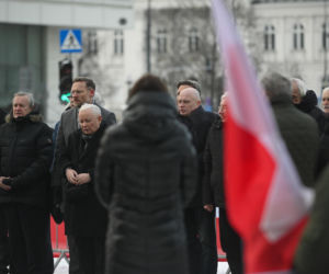 Jarosław Kaczyński na obchodach miesięcznicy smoleńskiej