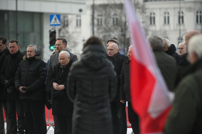 Jarosław Kaczyński na obchodach miesięcznicy smoleńskiej