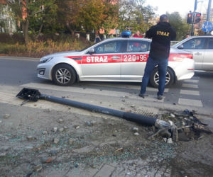 Koszmarny wypadek radiowozu na Żeromskiego w Łodzi