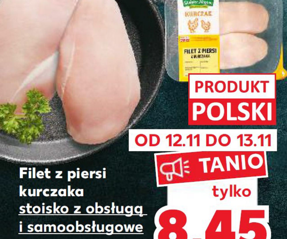 Filet z piersi kurczaka 8,45 zł/ 1 kg 
