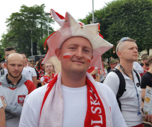 Strefa kibica przed Halą Stulecia