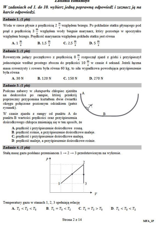Matura 2017 fizyka