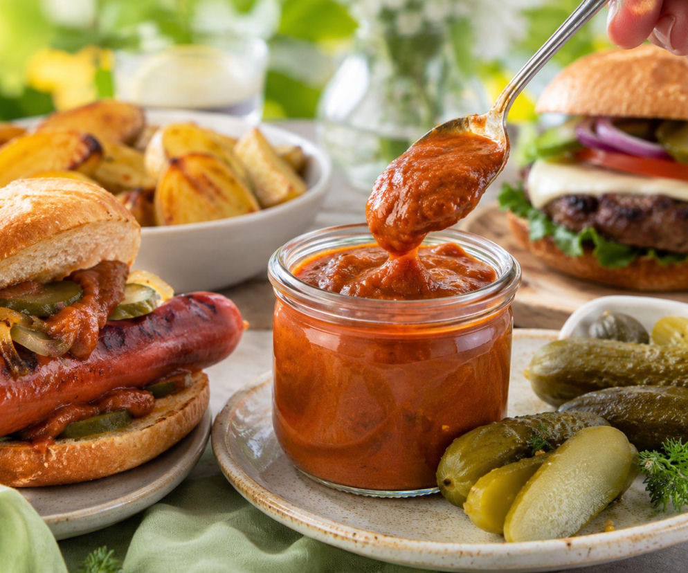 Ketchup z kiszonych ogórków robi się bez gotowania. Kwaśny sos pasuje do grilla lepiej niż cokolwiek innego