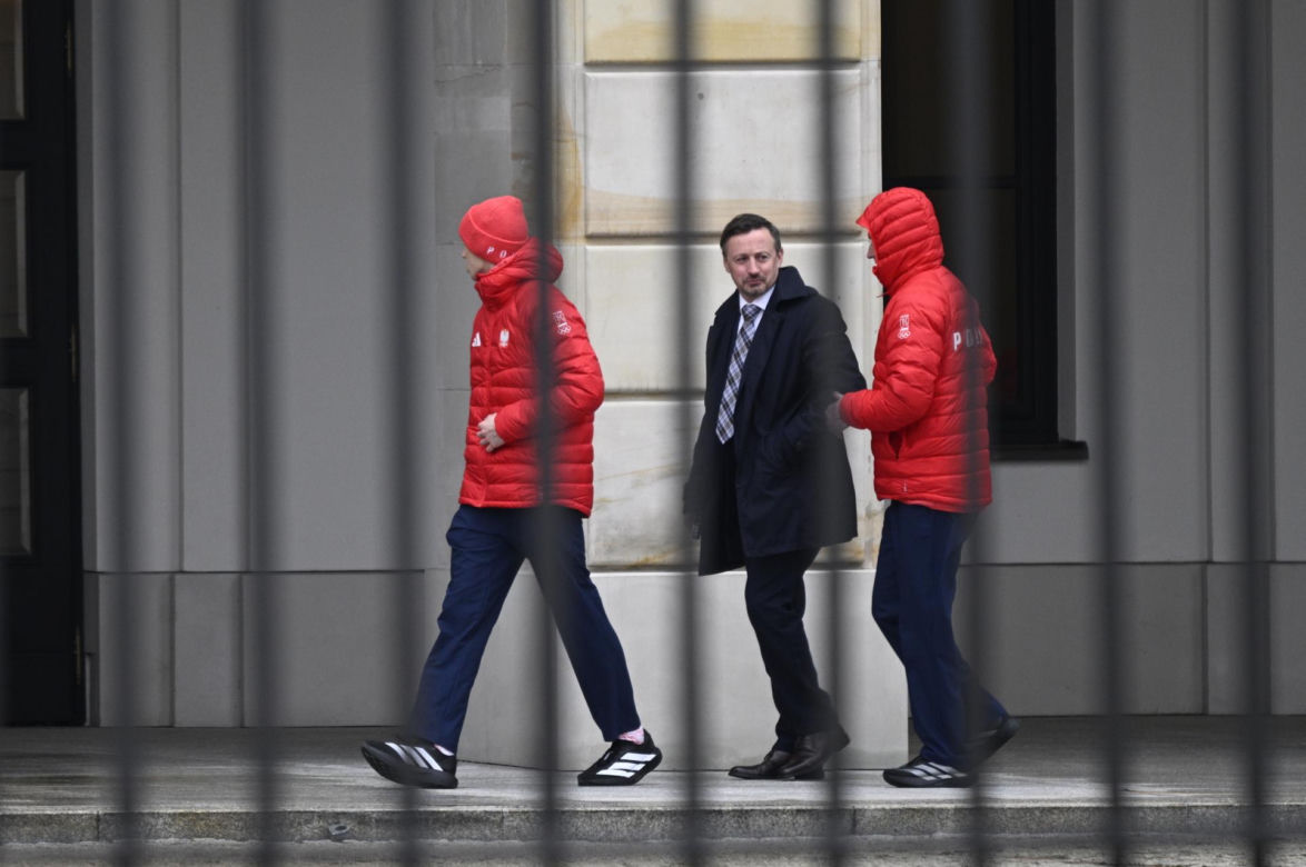 Kacper Tomasiak i skoczkowie u prezydenta