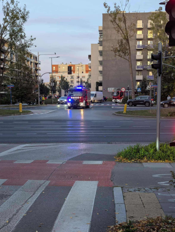 Pożar pustostanu w Warszawie (23.09.2025)