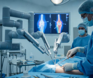 Robot zatrzymuje chirurga w trakcie operacji. To może wydłużyć życie protezy