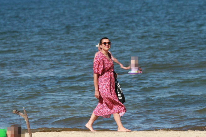Katarzyna Herman na plaży