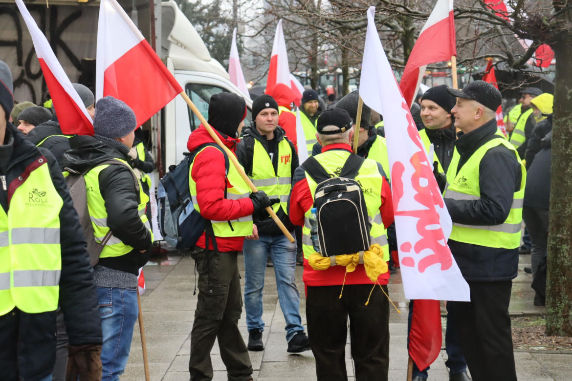 Protest rolników w Poznaniu 