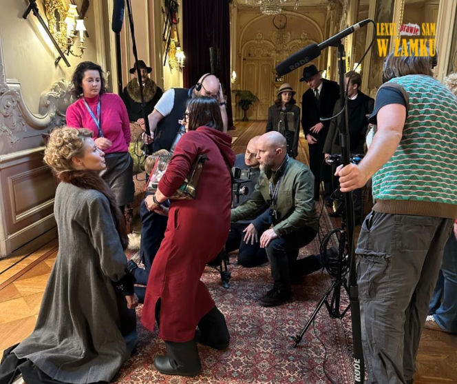 Plan filmowy w zamku w Pszczynie