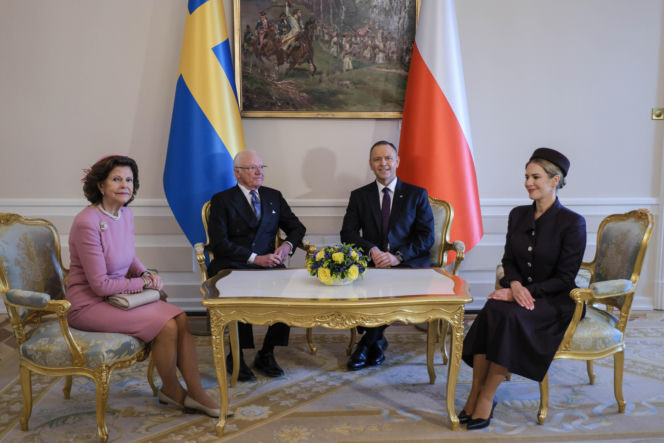 Marta Nawrocka, Karol Nawrocki, król Karol XVI Gustaw, królowa Sylwia