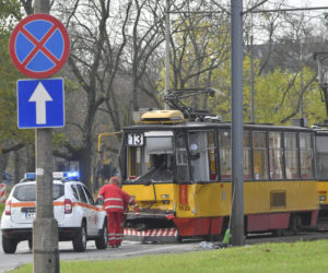 Wypadek tramwajowy przy ul.Elekcyjnej w Warszawie