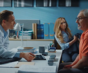 M jak miłość odc. 1900. Olek (Maurycy Popiel), Sylwia (Hanna Turnau), Adam Werner (Jacek Kopczyński)