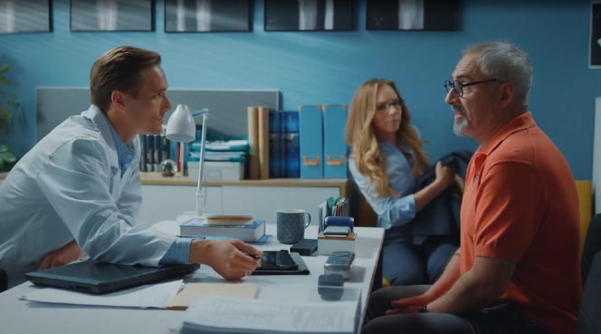 M jak miłość odc. 1900. Olek (Maurycy Popiel), Sylwia (Hanna Turnau), Adam Werner (Jacek Kopczyński)