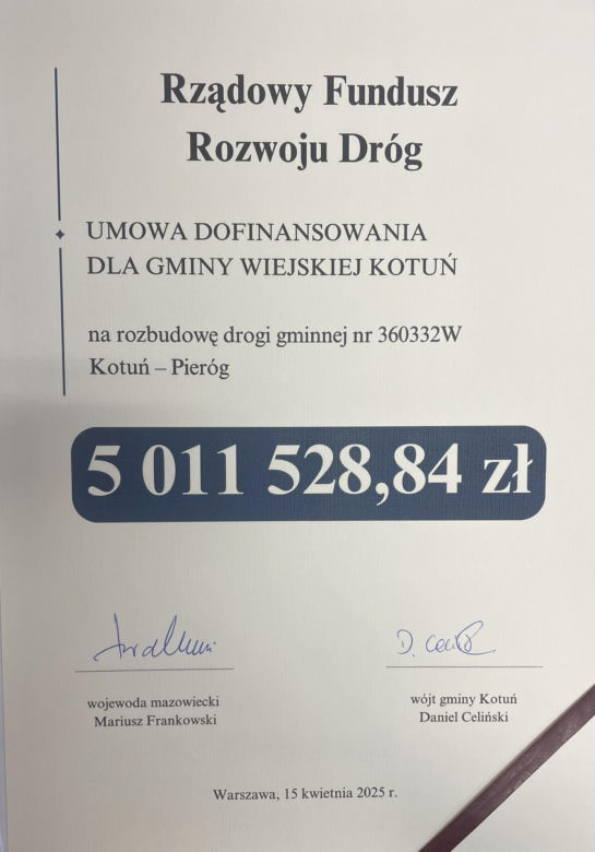 Będzie remont drogi gminnej na trasie Kotuń - Pieróg