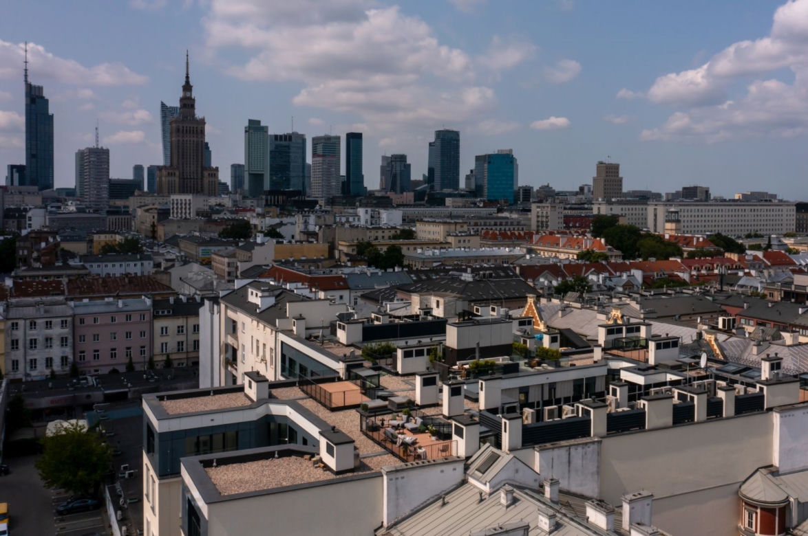 Widok na centrum Warszawy 