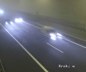 Potężna mgła na małopolskich drogach