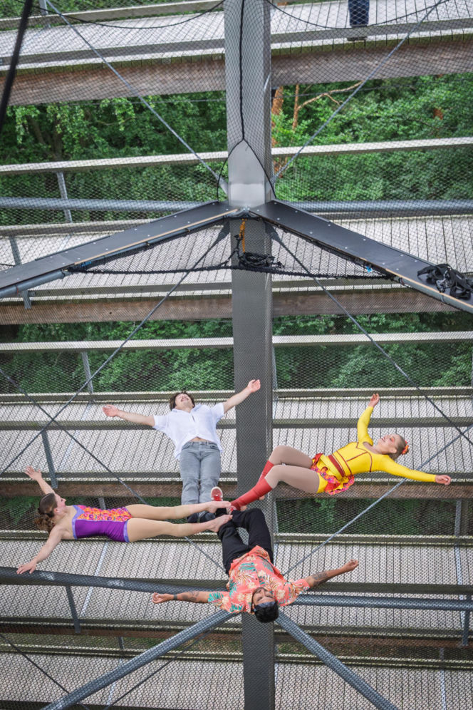 Usedom UP na Uznamskiej Ścieżce w koronach drzew. Podniebne show cyrkowe wysoko nad Bałtykiem