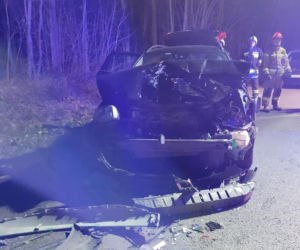 Wypadek na DK 25. W Tryszczynie zderzyły się trzy osobówki [ZDJĘCIA]