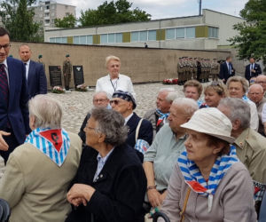 Premier Mateusz Morawiecki na obchodach Narodowego Dnia Pamięci Ofiar Niemieckich Nazistowskich Obozów Koncentracyjnych i Obozów Zagłady