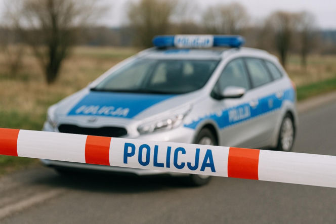 Radiowóz, taśma policyjna