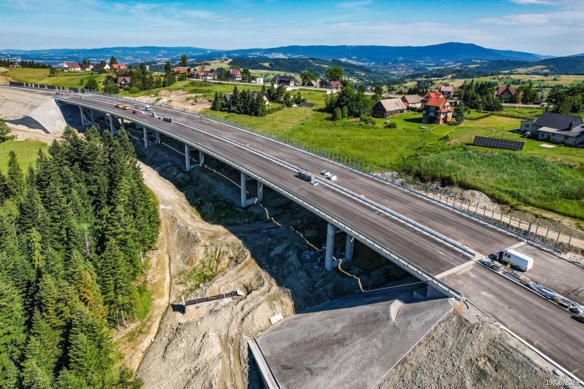 Budowa zakopianki DK 47 Rzdzawka - Nowy Targ - czerwiec 2024