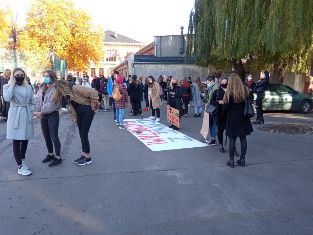 Protest uczniowski w Grudziądzu