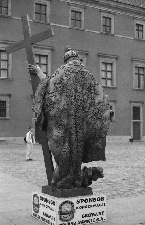 Konserwacja pomnika Zygmunta III Wazy, druga połowa lat 90.