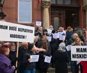 Protest pracowników szczecińskiego sądu
