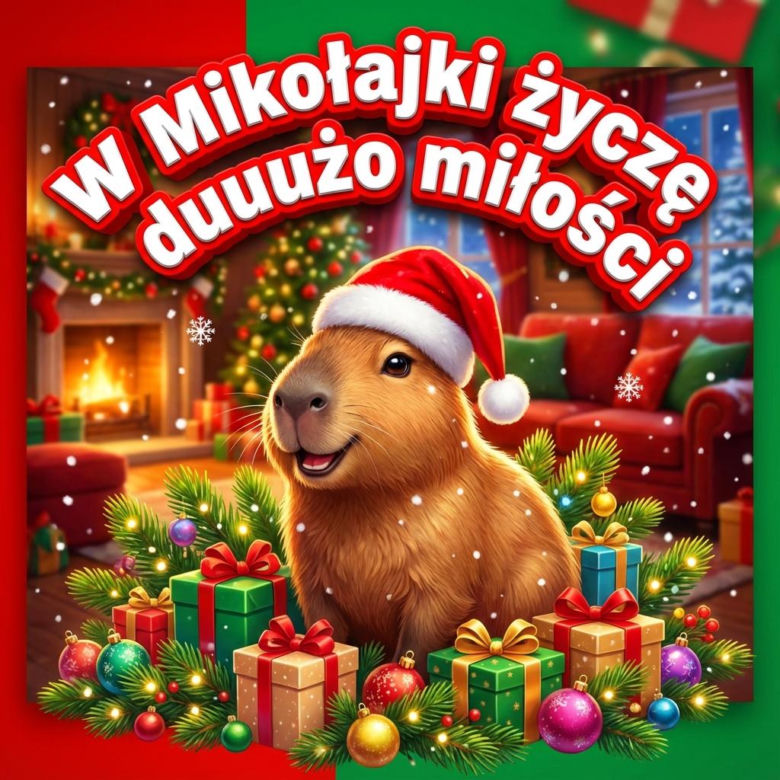 Kartka z życzeniami na Mikołaja