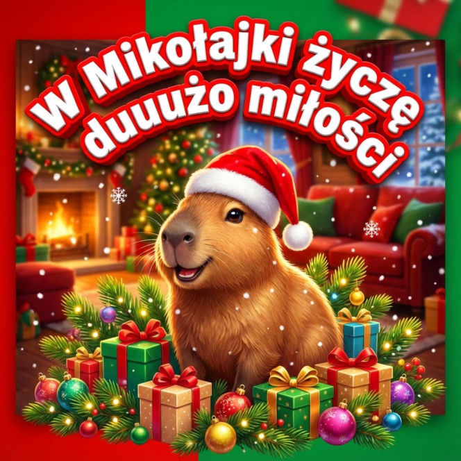 Kartka z życzeniami na Mikołaja