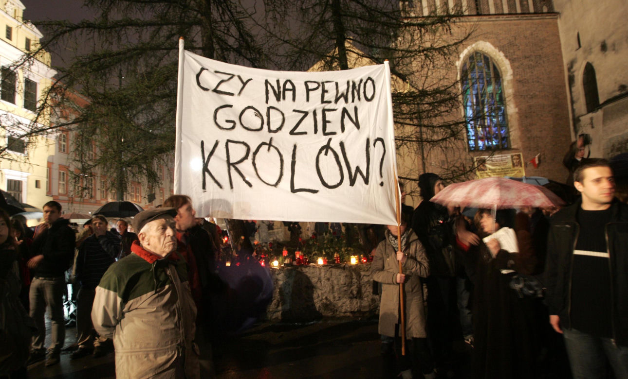 Protest w Krakowie