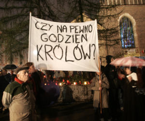 Protest w Krakowie