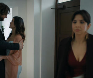 M jak miłość odc. 1924. Kasia (Paulina Lasota), Aneta (Ilona Janyst), Mariusz (Mateusz Mosiewicz)