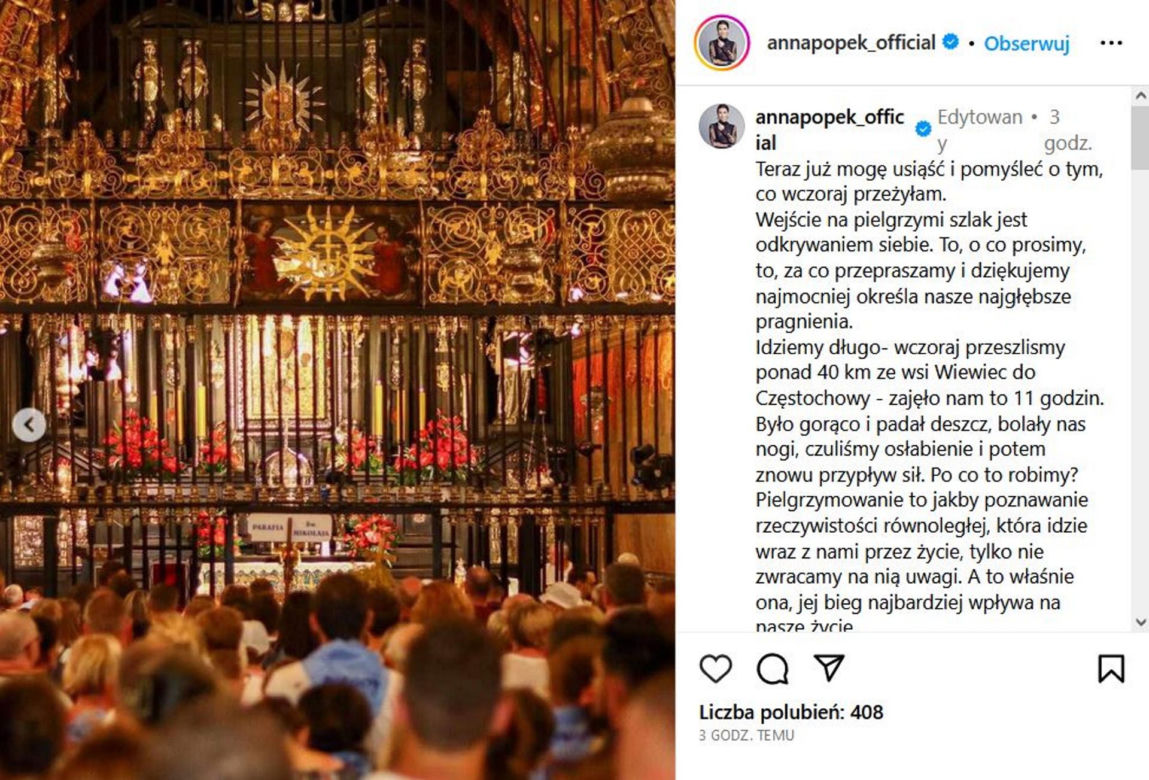 Anna Popek w końcu otworzyła się przed fanami. Opowiedziała o bólu i trudzie pielgrzymowania. Po wszystkim musiała iść do specjalisty  Dzieki, Kasia