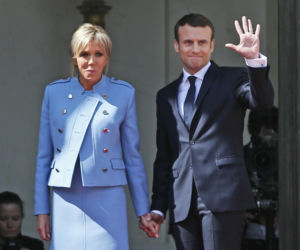 Emmanuel Macron z żoną Brigitte Macron